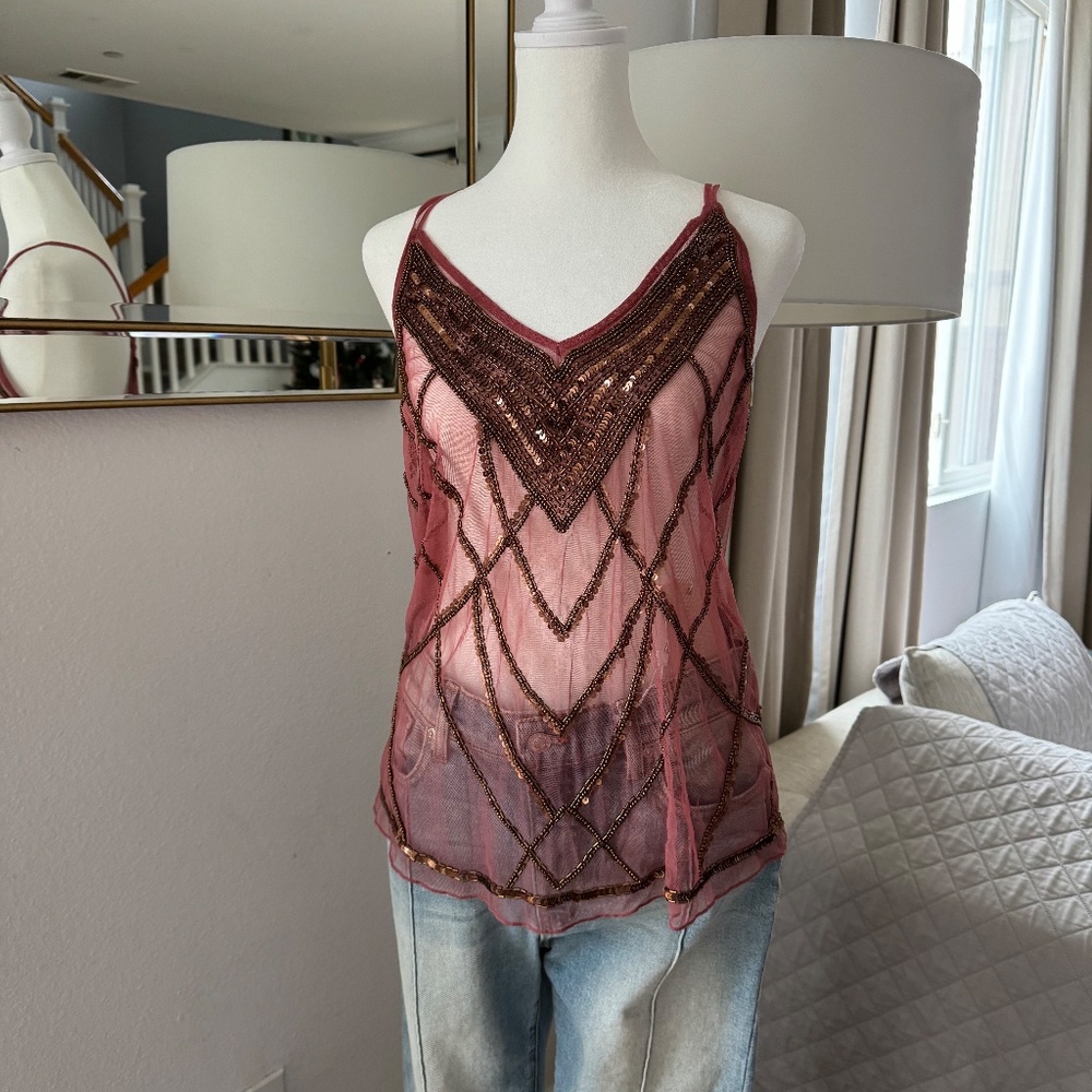 Urban Outfitters Kimchi Blue sequin tank Size: Medium